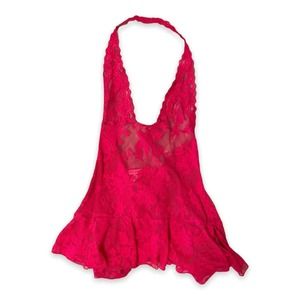 Vintage Y2K Victoria Secret Babydoll Teddy Lingerie Dress | VS lace slip dress L